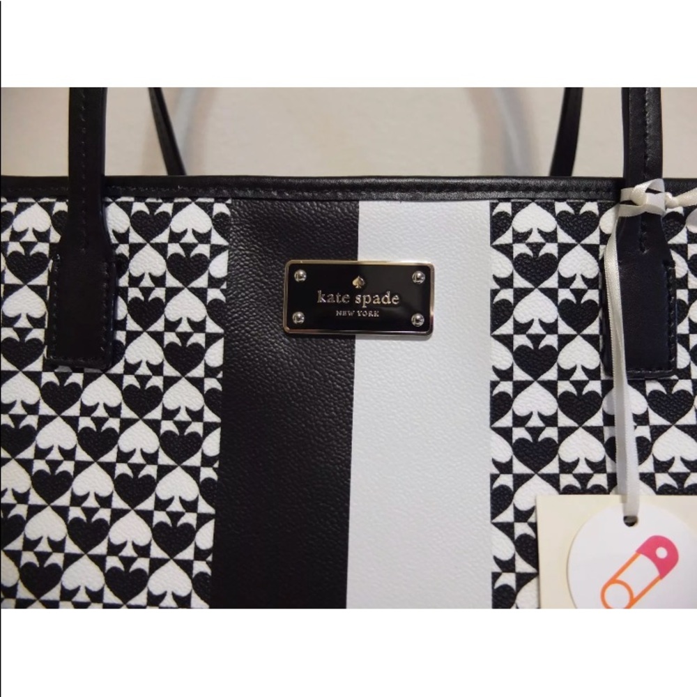 NWT KATE SPADE PENN PLACE BLACK WHITE DIAPER BAG - Picture 2 of 7